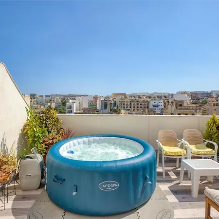 Apartamento Sunsoaked Msida Penthouses With Hot Tub, Wifi & Ac By 360 Estates Santa Vennera