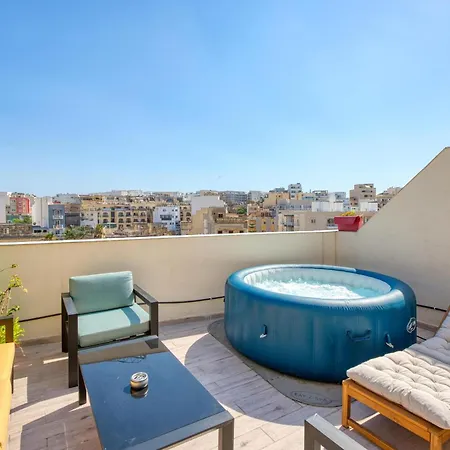 Sunsoaked Msida Penthouses With Hot Tub, Wifi & Ac By 360 Estates Apartamento *